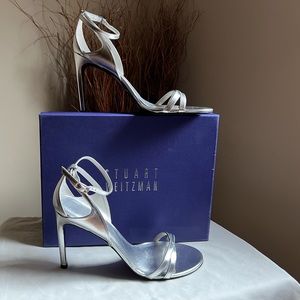 Stuart Weitzman silver stiletto